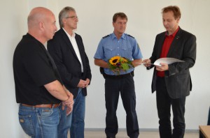 Ehrung für Kai-Uwe Wiedwald und Roland Fleischer für 25jährige Mitgliedschaft durch VBst.-Leiter Burkhardt Rönnecke und LG-Sekretär Michael Schulz